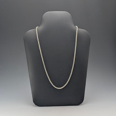 英國復古純銀紅豆鏈項鍊 56 公分 28.2 克 CC