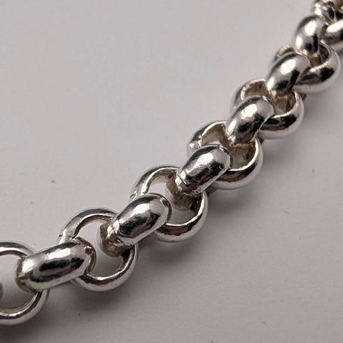 British vintage sterling silver azuki chain necklace 56cm 28.2g CC