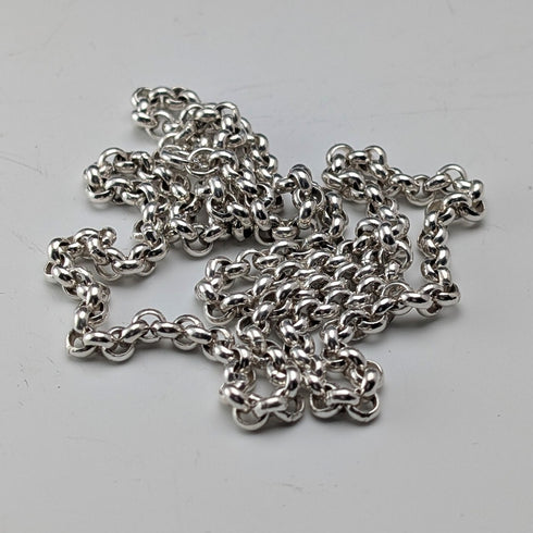 英國復古純銀紅豆鏈項鍊 56 公分 28.2 克 CC