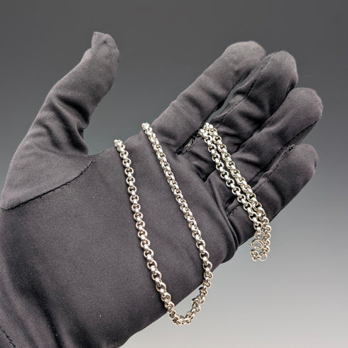 英國復古純銀紅豆鏈項鍊 56 公分 28.2 克 CC