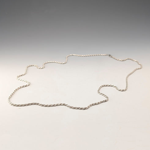 英國復古純銀扭紋鏈項鍊 90公分 22.3克 Milor