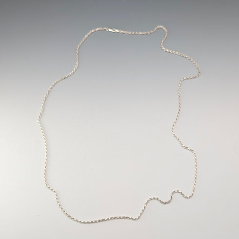 英國復古純銀扭紋鏈項鍊 90公分 22.3克 Milor