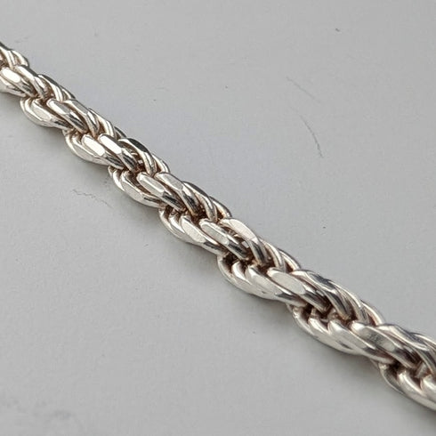 英國復古純銀扭紋鏈項鍊 90公分 22.3克 Milor