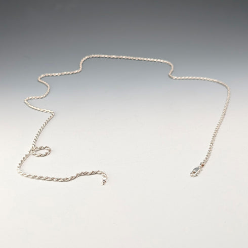 英國復古純銀扭紋鏈項鍊 90公分 22.3克 Milor