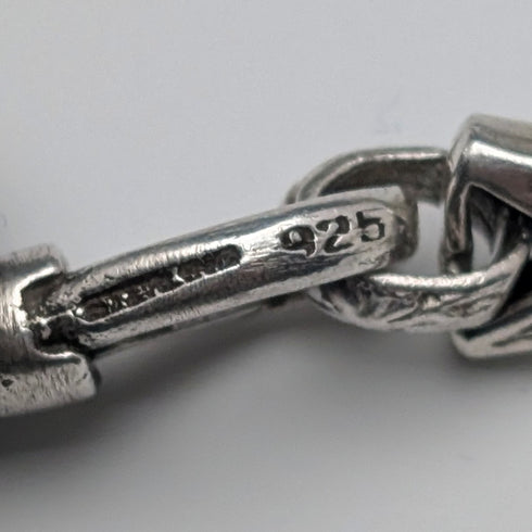 美國復古純銀多花式鏈條項鍊 92 公分 80 克