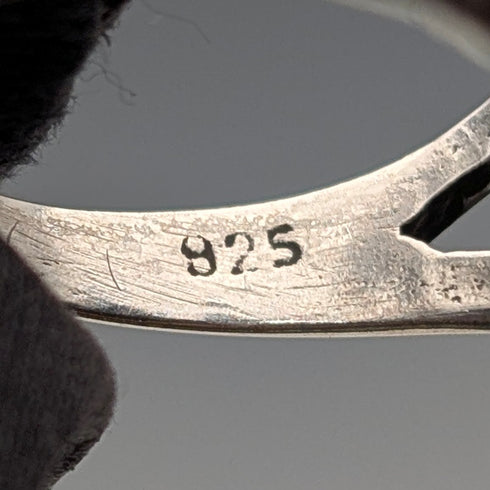 ヴィンテージ 3ホースヘッドデザイン 純銀製リング (9号)指輪