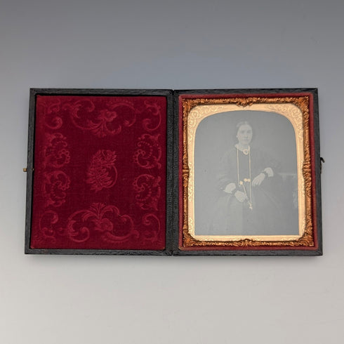 Antique British Umbrotype in leather case