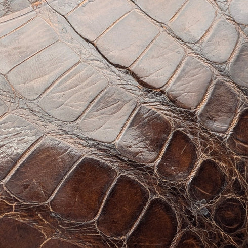 1905年 英国アンティーク 純銀マウント ブラウンレザー ハンドバック風革財布 Ludwig Krumm