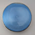 1926 British Antique Blue Guilloche Enamel Sterling Silver Jewelry Box 120g