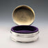 1926 British Antique Blue Guilloche Enamel Sterling Silver Jewelry Box 120g