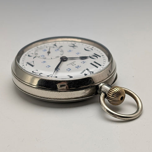 1920年頃 アンティーク オメガ 懐中時計 直径53mm 鉄道時計 合金ケース 動作良好
