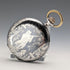 Antique Hungarian Brauswetter Janos pocket watch, silver side Niello decoration, hunter case, in good working order