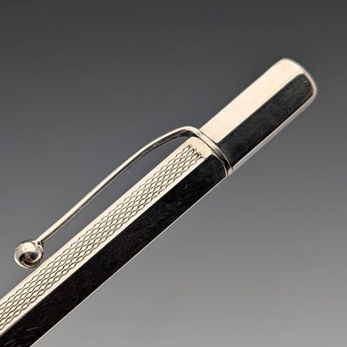 1947年 英国ヴィンテージ 純銀製 ヘキサゴン 推進式シャープペンシル Johnson Matthey
