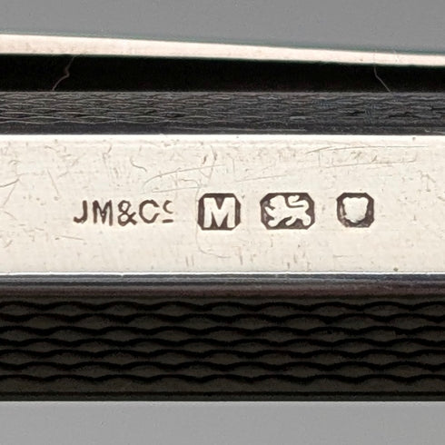 1947年 英国ヴィンテージ 純銀製 ヘキサゴン 推進式シャープペンシル Johnson Matthey