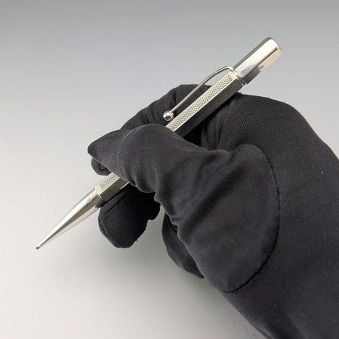 1947年 英国ヴィンテージ 純銀製 ヘキサゴン 推進式シャープペンシル Johnson Matthey