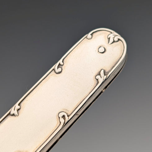 1898年 英国アンティーク 純銀製ハンドル&ブレード ペンナイフ ケース入り James Deakin&Sons