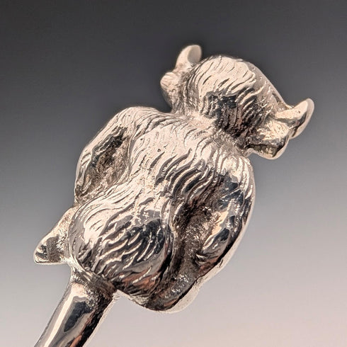 Vintage British silver plate Lincoln Imp tea caddy spoon