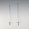 Antique British silver plate sword-shaped meat skewers pair by William Hutton & Sons