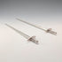 Antique British silver plate sword-shaped meat skewers pair by William Hutton & Sons