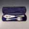 Antique British silver plate fish server set in case