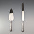 1973 British Vintage Sterling Silver Handle Cake Slicer & Bread Knife Harrison Brothers