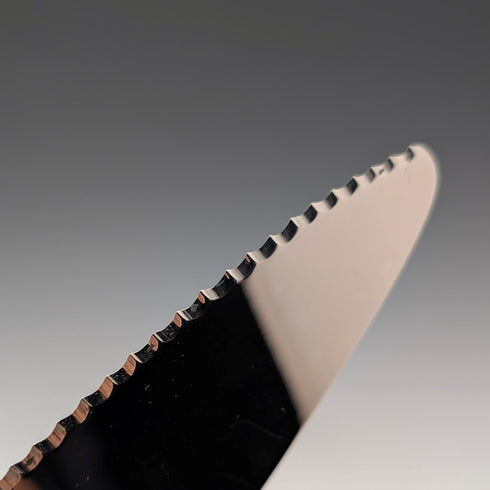 1973 British Vintage Sterling Silver Handle Cake Slicer & Bread Knife Harrison Brothers