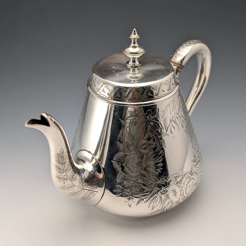 Late 19th Century British Antique Silver Plate Teapot Mappin Brothers