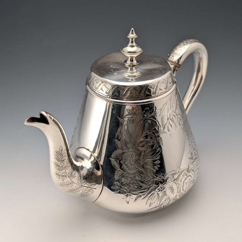 Late 19th Century British Antique Silver Plate Teapot Mappin Brothers