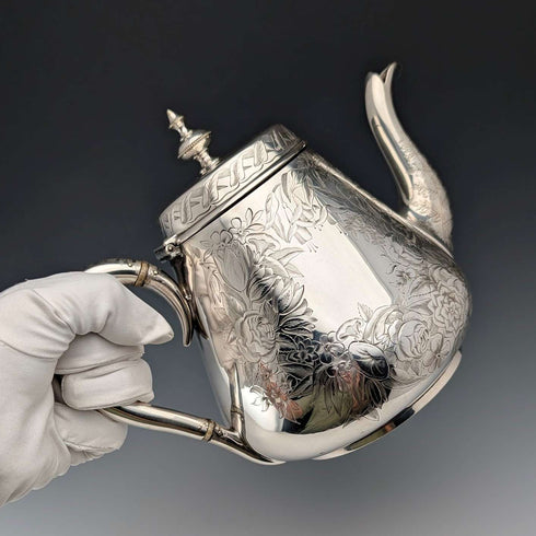 Late 19th Century British Antique Silver Plate Teapot Mappin Brothers