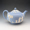 英國復古韋奇伍德茶壺 Jasperware 淡藍色