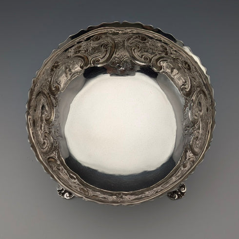 1873 年英國古董純銀高腳碗 236 克 Daniel & Charles Houle