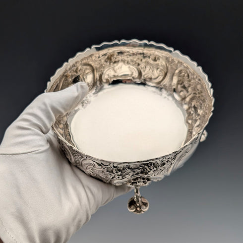 1873 年英國古董純銀高腳碗 236 克 Daniel & Charles Houle