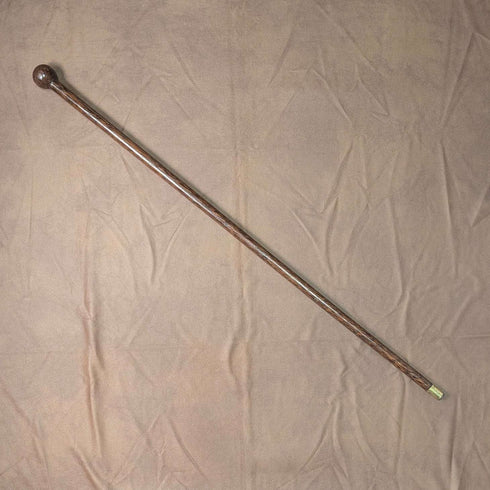 アンティーク ブラウン&ブラックシャフト ロンデルハンドル ステッキ 杖 83cm