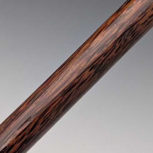 Antique brown and black shaft rondelle handle walking stick 83cm