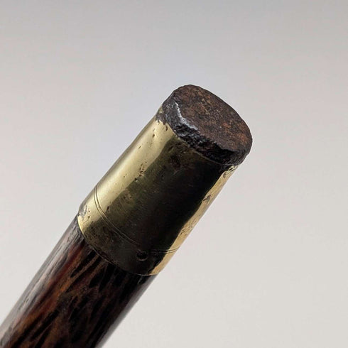 アンティーク ブラウン&ブラックシャフト ロンデルハンドル ステッキ 杖 83cm