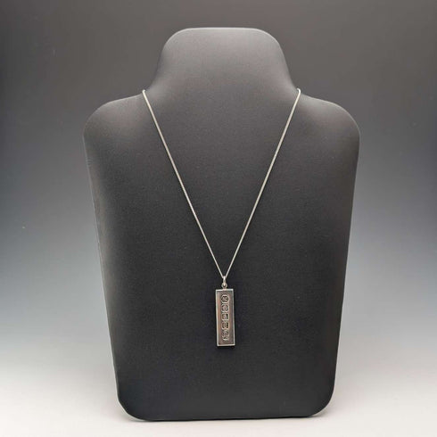 1977 British Britannia Silver Jubilee Ingot Pendant 19.2g in total with pure silver necklace RC