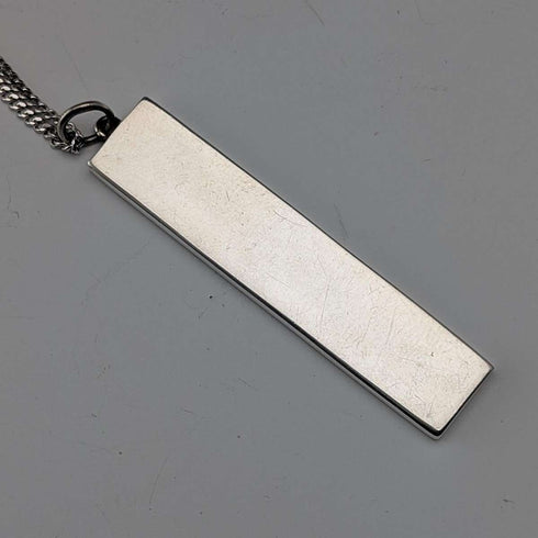 1977 British pure silver Jubilee ingot pendant, 11.8g, with pure silver necklace, MJ