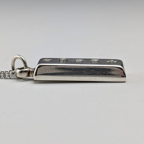 2000年英國純銀錠吊墜,10.3克,搭配純銀項鍊,RC