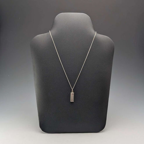 2000 British pure silver ingot pendant, 10.3g, with pure silver necklace, RC