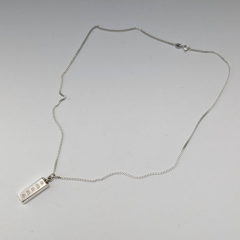 2000年英國純銀錠吊墜,10.3克,搭配純銀項鍊,RC