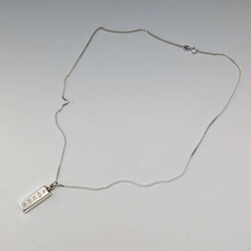 2000 British pure silver ingot pendant, 10.3g, with pure silver necklace, RC