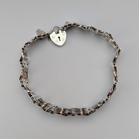 1970 年英國復古純銀巴蓋特風格手鐲 9 克