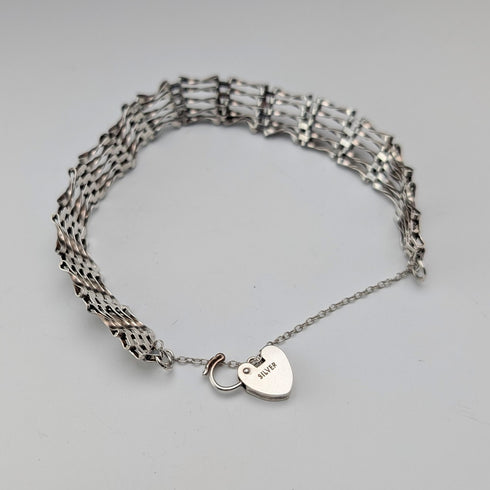 1970 年英國復古純銀巴蓋特風格手鐲 9 克