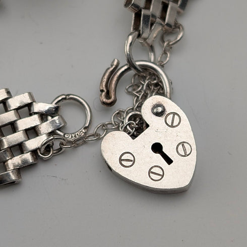 1970 年英國復古純銀巴蓋特風格手鐲 9 克