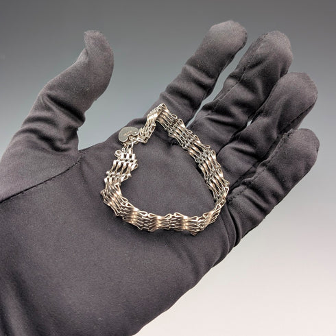 1970 年英國復古純銀巴蓋特風格手鐲 9 克