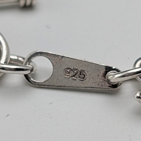 Vintage sterling silver Byzantine chain bracelet 21g