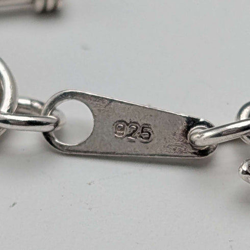 ヴィンテージ 純銀製 ビザンチンチェーン ブレスレット 21g