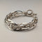 Vintage sterling silver extra thick weave chain bracelet 31g