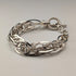 Vintage sterling silver extra thick weave chain bracelet 31g