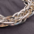 Vintage sterling silver extra thick weave chain necklace 88g